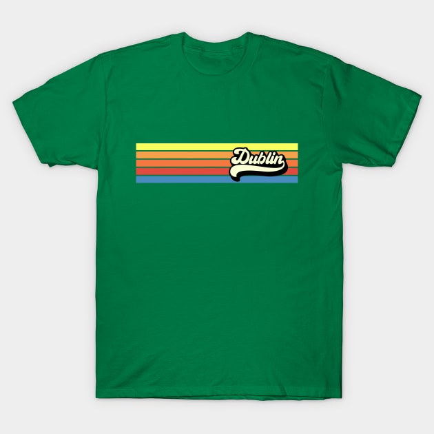 Dublin Ireland Retro Vintage 70s 80s T-Shirt by Happy as I travel